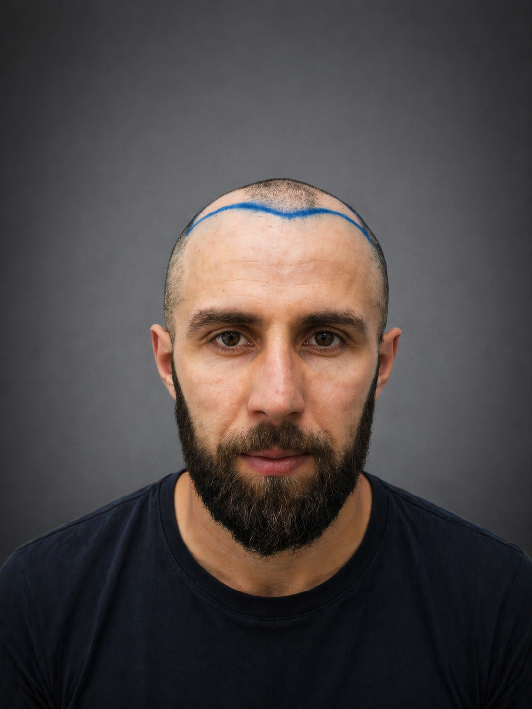 Before the hair transplant procedure