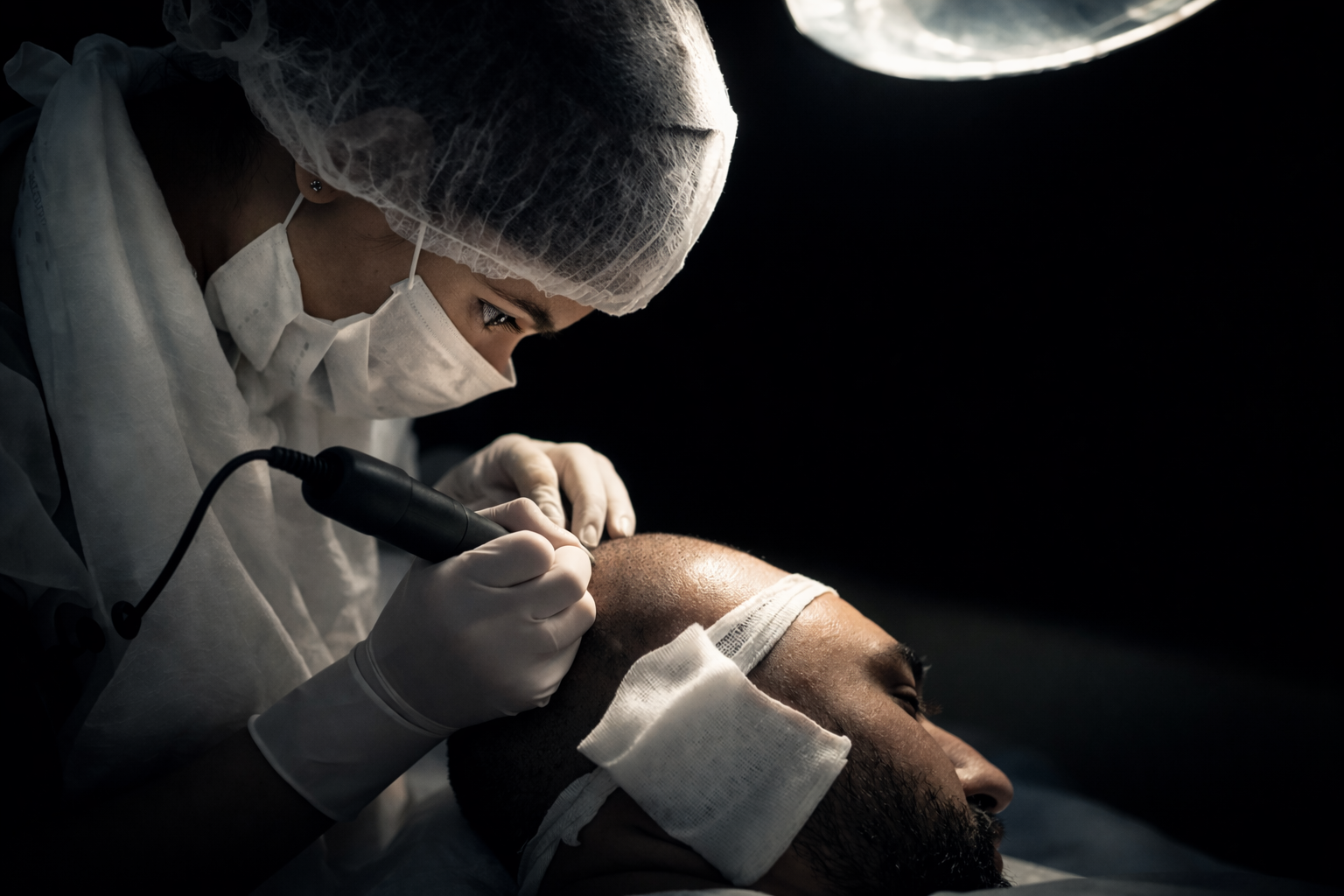 Careful graft extraction from the donor area